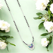 925 Sterling Silver Mangalsutra with Peacock Pendant for Women - Taraash
