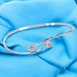925 Sterling Silver Mother of Pearl Bangle For Girls/Women - Taraash