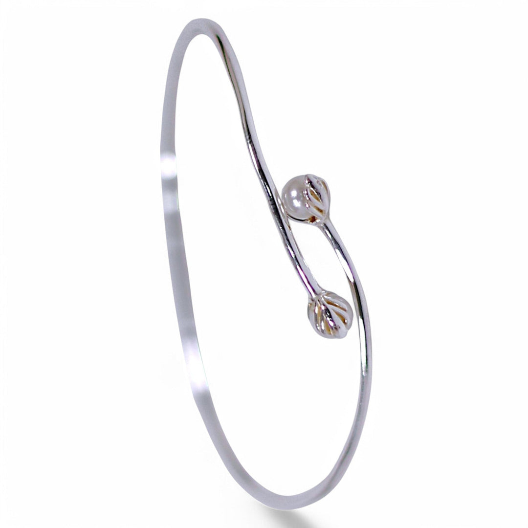 925 Sterling Silver Mother of Pearl Bangle For Girls/Women - Taraash