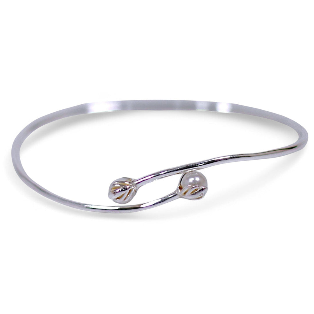 925 Sterling Silver Mother of Pearl Bangle For Girls/Women - Taraash