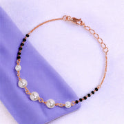 925 Sterling Silver Mother of Pearl Mangalsutra Bracelet For Women - Taraash