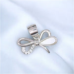 Load image into Gallery viewer, 925 Sterling Silver Mother of Pearl With Cz Bow Pendant For Women - Taraash
