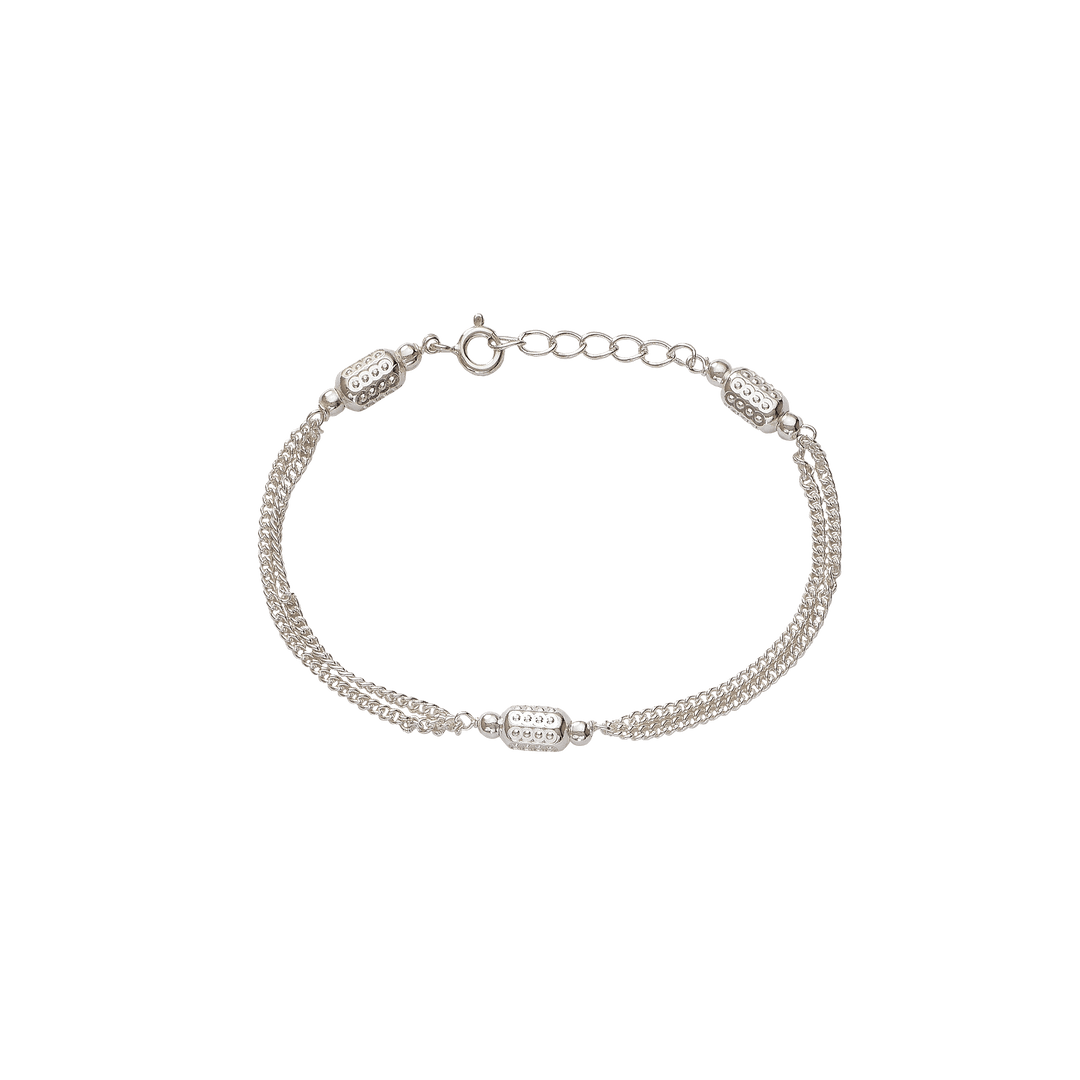 925 Sterling Silver Multi Chain Link Bracelet for Women - Taraash