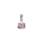 Load image into Gallery viewer, 925 Sterling Silver Multi Color Bag Pendant and Earring Set for Girls - Taraash
