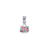 925 Sterling Silver Multi Color Bag Pendant for Girls - Taraash