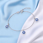 Load image into Gallery viewer, 925 Sterling Silver Multi Evil Eye Charms Bracelet Gift for Womens - Taraash