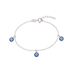 Load image into Gallery viewer, 925 Sterling Silver Multi Evil Eye Charms Bracelet Gift for Womens - Taraash