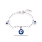 Load image into Gallery viewer, 925 Sterling Silver Multi Evil Eye Charms Bracelet Gift for Womens - Taraash