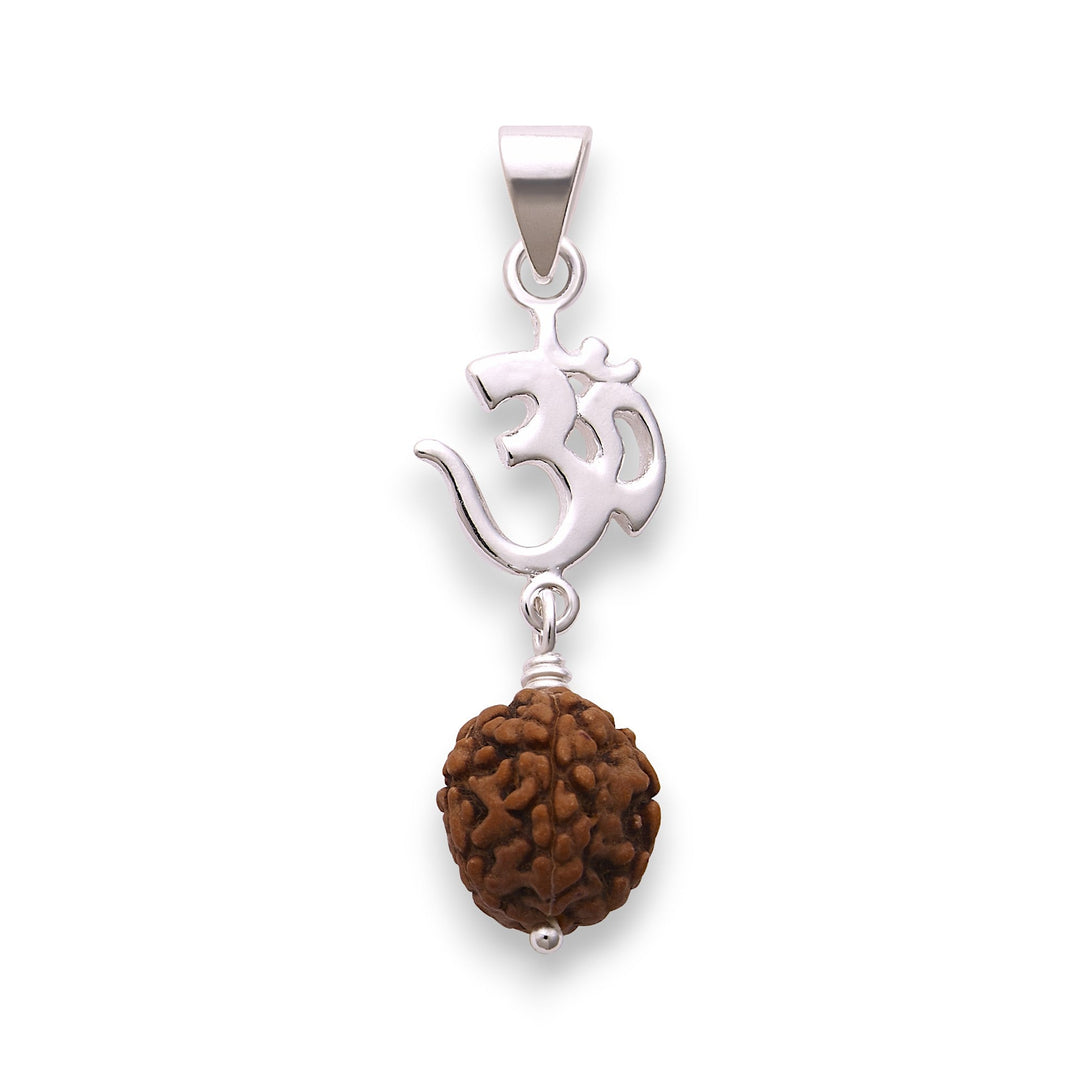 925 Sterling Silver Om Rudraksha Pendant For Men & Women - Taraash