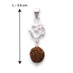 Load image into Gallery viewer, 925 Sterling Silver Om Rudraksha Pendant For Men &amp; Women - Taraash