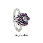 Load image into Gallery viewer, 925 Sterling Silver Oxidized Flower Pattern Toe Rings for Women - Taraash