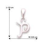 Load image into Gallery viewer, 925 Sterling Silver &quot;P&quot; Letter Cz Pendant For Men And Women - Taraash
