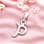 Load image into Gallery viewer, 925 Sterling Silver &quot;P&quot; Letter Cz Pendant For Men And Women - Taraash

