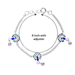 Load image into Gallery viewer, 925 Sterling Silver Peacock Enamel Anklet for Kids - Taraash

