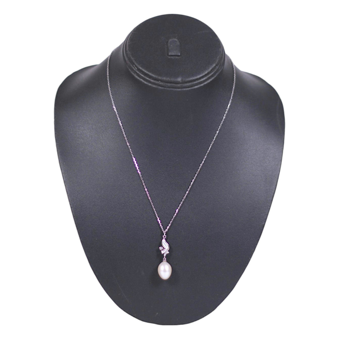 925 Sterling Silver Pearl Drop With MOP CZ Jewelry Set for Women - Taraash