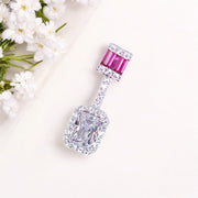 925 Sterling Silver Pendant Rectangular Shape for Women - Taraash