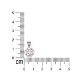 925 Sterling Silver Pink Clover Shape CZ Pendant For Women - Taraash