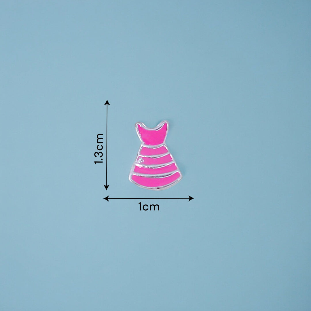 925 Sterling Silver Pink Dress Stud Earrings for Girls - Taraash