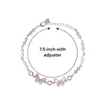 Load image into Gallery viewer, 925 Sterling Silver Pink Mother Of Pearl Butterfly Cz Bracelet for Women - Taraash
