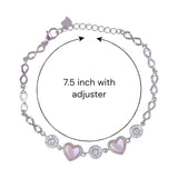 925 Sterling Silver Pink Mother Of Pearl Butterfly Cz Bracelet for Women Charming Valentine's Day Gift - Taraash