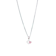 925 Sterling Silver Pink Mother of Pearl Key Pendant with Chain - Taraash