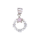 925 Sterling Silver Pink Mother of Pearl Round Star Pendant for Women - Taraash