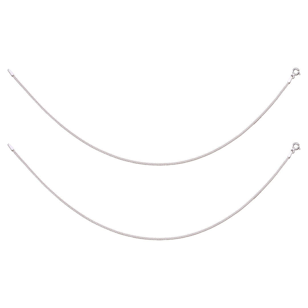 925 Sterling Silver Plain Fox Tail Chain Anklet for Women - Taraash