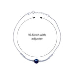 Load image into Gallery viewer, 925 Sterling Silver Protective Evil Eye Chain Anklets for Women - Taraash
