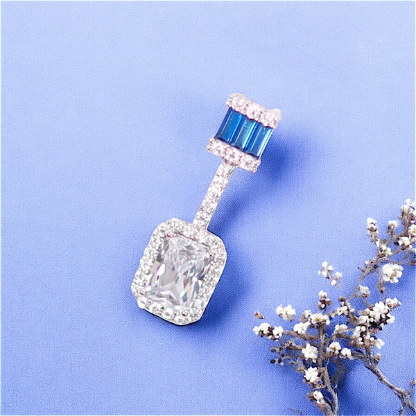 925 Sterling Silver Rectangular - Shaped Pendant for Women - Taraash