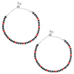 Load image into Gallery viewer, 925 Sterling Silver Red Black Beaded Adjustable Anklet for Girls - Taraash
