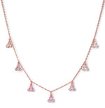 Load image into Gallery viewer, 925 Sterling Silver Rose Gold CZ Charm Necklace for Women - Taraash
