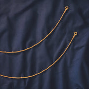 925 Sterling Silver Rose Gold Plated Chain Anklets - Taraash