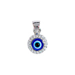 Load image into Gallery viewer, 925 Sterling Silver Round CZ Evil Eye Pendant for Women/Men - Taraash
