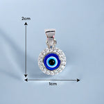 Load image into Gallery viewer, 925 Sterling Silver Round CZ Evil Eye Pendant for Women/Men - Taraash
