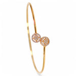 Load image into Gallery viewer, 925 Sterling Silver Round Gold Openable Bangle for Women - Taraash