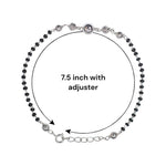 Load image into Gallery viewer, 925 Sterling Silver Round Shaped Black Beaded Mangalsutra Bracelet for Women - Taraash