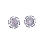Load image into Gallery viewer, 925 Sterling Silver Round Shaped CZ Stud Earrings for Women / Girls - Taraash
