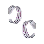 925 Sterling Silver Rounded Band Oxidised Toe Ring for Women. - Taraash