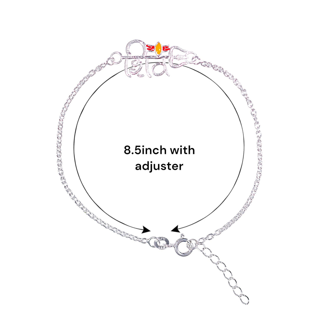 925 Sterling Silver Shiva Chain Rakhi For Brother - Taraash