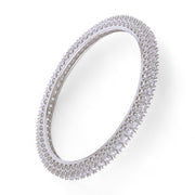 925 Sterling Silver Single Solitaire CZ Bangle For Women - Taraash