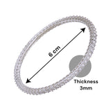 925 Sterling Silver Solitaire Cz Bangle for Women - Taraash