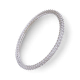 925 Sterling Silver Solitaire Cz Bangle for Women - Taraash