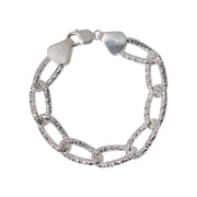 925 Sterling Silver Stylish Sparkle Chain Bracelet for Men - Taraash
