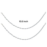 925 Sterling Silver Super Disco Anklets for Women - Taraash