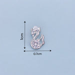 Load image into Gallery viewer, 925 Sterling Silver Swan Design CZ Stud Earrings for Women - Taraash
