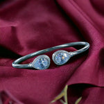 Load image into Gallery viewer, 925 Sterling Silver Teardrop Design Adjustable Bangle For Women - Taraash