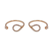 925 Sterling Silver Teardrop Gold Plated Adjustable Toe Ring For Women - Taraash