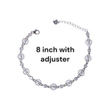 925 Sterling Silver Tennis Round CZ Link Bracelet for Women - Taraash
