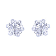 925 Sterling Silver Timeless Elegance & Contemporary Style CZ Pair of Stud Earrings for Men - Taraash