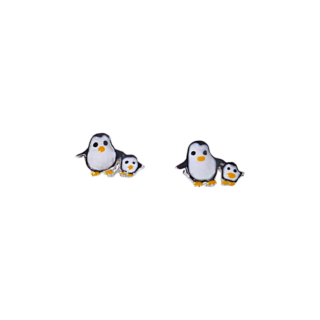 925 Sterling Silver Tiny Penguin Studs Earrings for Girls - Taraash
